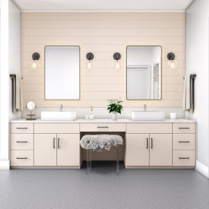 how to clean thermolaminated modern bathroom vanity